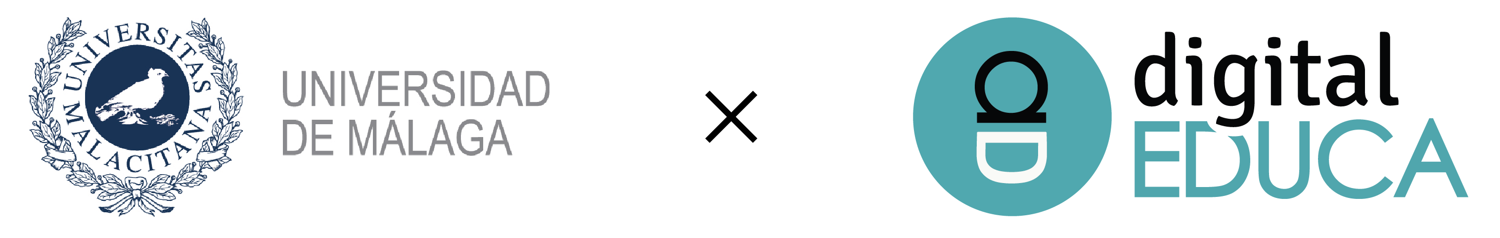 logo de universidad de málaga y logo de digital educa